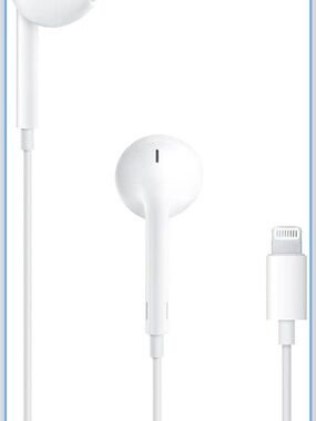 Apple White Lightning Earphones with Built-In Microphone